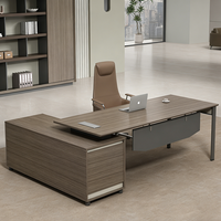 Bureau de direction en L moderne et luxueux, mobilier de bureau modulaire en bois pour ordinateur, bureaux élégants pour cadres