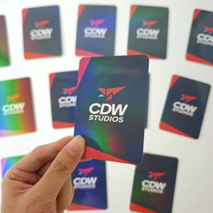 低MOQ高級ホログラフィックレインボーカラフルな挨拶名刺カスタマイズロゴホログラフィックフィルムラミネートギフト郵便カード - Product Image 4