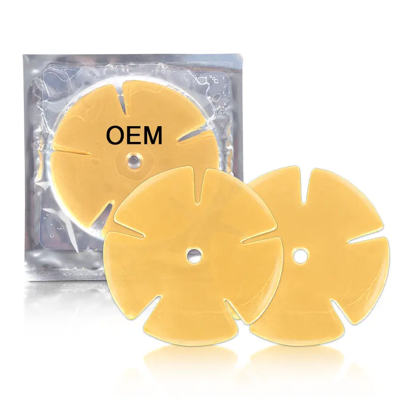 नई उत्पाद OEM पारदर्शी सोने डिस्पोजेबल हाइड्रोजेल मॉइस्चराइजिंग कस छाती पैड स्तन मुखौटा