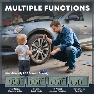 3/8 <strong>Torque</strong> <strong>Wrench</strong> Digital Accuracy Digital Spark Plug <strong>Socket</strong> &amp; Tire Inch Pound <strong>Torque</strong> <strong>Wrench</strong> Drive <strong>with</strong> Buzzer and LED Flash - Product Image 3
