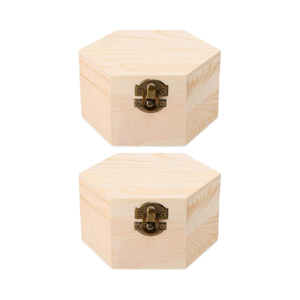 Non peint hexagone en <span class=keywords><strong>bois</strong></span> écologique durable boîte à bijoux moderne carré bricolage <span class=keywords><strong>coffre</strong></span> <span class=keywords><strong>de</strong></span> <span class=keywords><strong>rangement</strong></span> serrure aléatoire Style articles divers bijoux - Product Image 1
