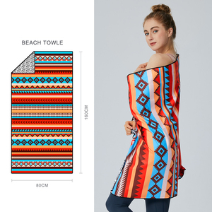 ผ้าเช็ดตัวชายหาดไมโครไฟเบอร์โพลีเอสเตอร์คอตตอนพิมพ์ลายขนาดใหญ่ แห้งเร็ว ไม่ติดทราย ของขวัญโรงแรมลดราคาพิเศษ พร้อมพิมพ์โลโก้ตามสั่ง - Product Image 3