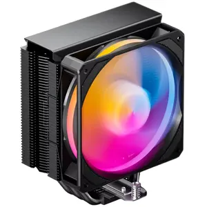 Großhandel vollschwarze 5 Wärmerohren 120 MMCPU-Luftkühler RGB CPU-Luftkühler