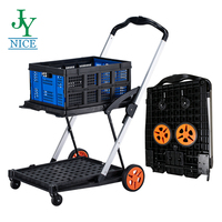 Chariot de courses pliable multifonctionnel OEM personnalisable avec chariot à main pliable à quatre roues