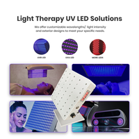 Panneau de source lumineuse UV LED pour bronzage UVA 360-380nm UVB 300-320nm, dimmable 130W, pour cabine de bronzage et salon de beauté