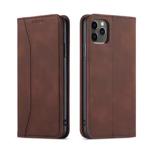 Funda magnética de cuero para teléfono móvil iPhone 14 Pro, carcasa magnética de alta calidad de TPU para iPhone 13 12