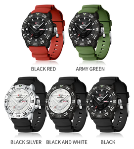 Montre à quartz pour homme Ofns 1308, date, double affichage, classique, simple, étanche, cadran noir, bracelet en silicone 2026 - Product Image 6