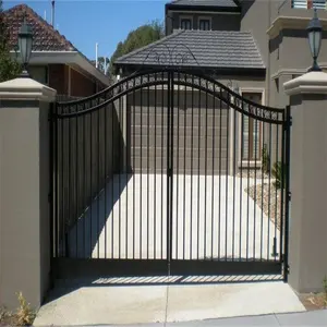 OEM ODM Factory Directed Sale House Gates Garden Gates Steel Iron Fence Gate Zink Steel Powder Coating Driveway Gate