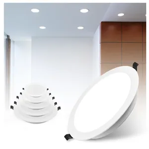 Top vente garantie qualité plastique DOB panneau lumineux 5/9/12/18/24/30W encastré led lumière