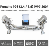 Système d'échappement Catback Valvetronic en acier inoxydable, directement de l'usine, pour Porsche 996 3.4 3.6 1997-2004, mise à niveau du silencieux de performance