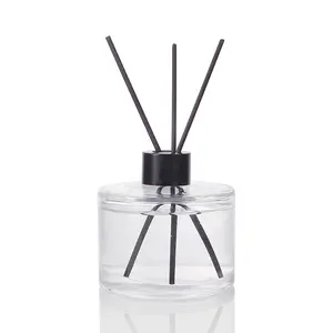 Luxury 500ml glass sesame oil bottle with reed volatile stick air freshener perfume glass reed diffuser glass bottle