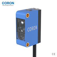 Capteur optique CORON KC avec portée de détection de 10±3 mm pour la détection de marques de couleur, interrupteur lumineux à une seule couleur ou à trois couleurs différentes
