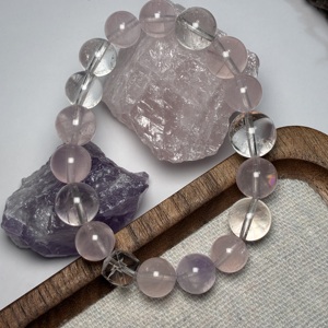 Natural <strong>Clear</strong> <strong>Quartz</strong> Rose <strong>Quartz</strong> &amp; Amethyst <strong>Bracelet</strong> 10mm Healing Energy Crystal Beaded <strong>Bracelet</strong> for Women Stress Relief Jewelry - Product Image 6
