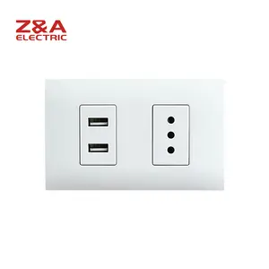 AH2266 AH Series white ZA Z&A Electric Wall Socket with USB