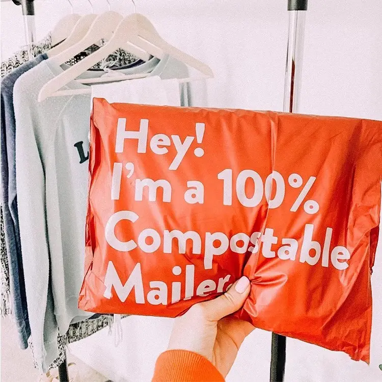 도매 사용자 정의 인쇄 익스프레스 택배 포장 compostable 폴리 우편물 패딩 봉투 배송 가방