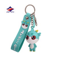 Longzhiyu, 20 ans d'expérience OEM, usine de porte-clés 3D en PVC et caoutchouc personnalisés, pendentif créatif de dessin animé pour la promotion de la marque