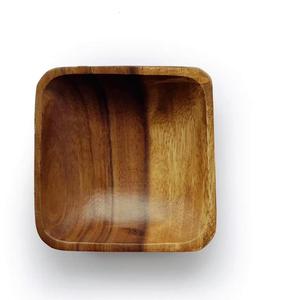 Saladier en bois personnalisé de vente chaude bol de service rond imprimé émaillé en bois multicolore pour servir à la maison de mariage - Product Image 5