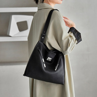 Bolso de Hombro de Cuero de Grano Superior TC Engrosado para Mercancía General, Bolso Cruzado de Lujo Ligero, Bolso Tote de Gran Capacidad