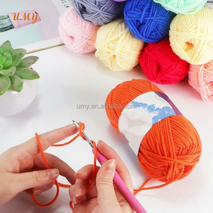 Amigurumi Ipleri Groothandel Verschillende Kleuren Handbreien Babygaren Bulk 4ply 50G Melk Katoen Gehaakt Garen Voor Haak - Product Image 3