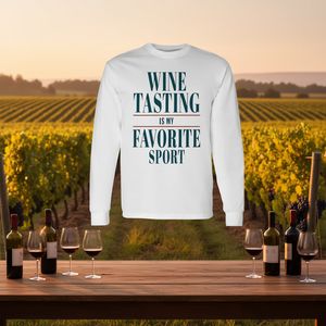La dégustation de vin est mon sport préféré, t-shirt à manches longues unisexe pour adulte - Product Image 3