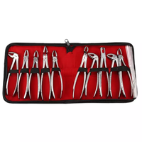 Forceps d'extraction dentaire pour adultes de haute qualité en acier inoxydable, lot complet de 10 pièces