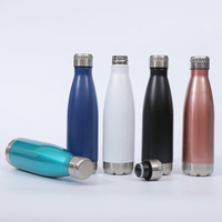 Botol Termos Vakum Stainless Steel 350ml 500ml dengan Logo Custom, Botol Air Minum Terisolasi untuk Olahraga