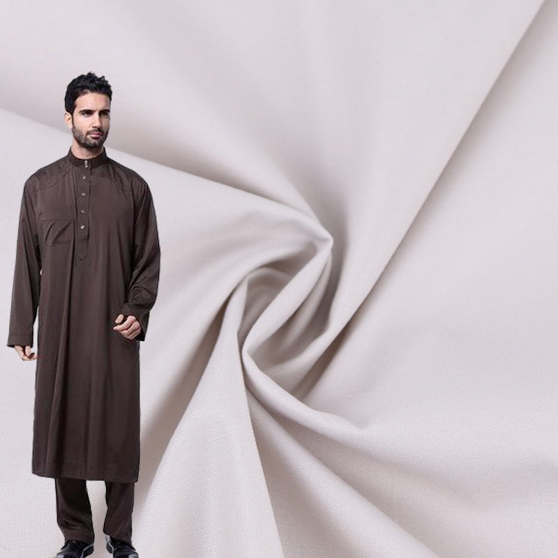 Белая ткань для мусульманской одежды, Арабская микрофибра Ghutra, ткань 100% полиэстер