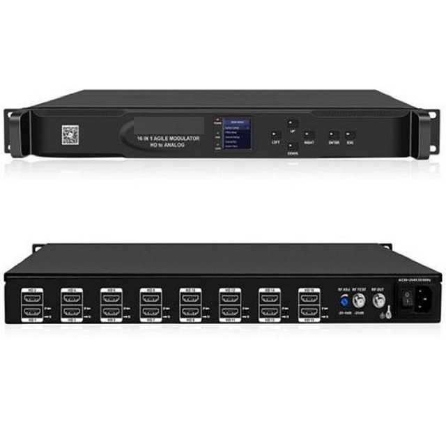SK-161X 1RU size Rack 16 Channels CATV hd rf Modulator Radio TV Equipment
