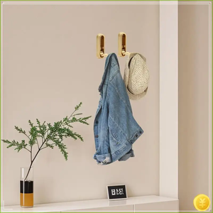 Compact 4PCS Gold Foldable Hooks For <b>Wall</b>, Bathroom, Kitchen, And Bedroom Enhancements - Product Image 4