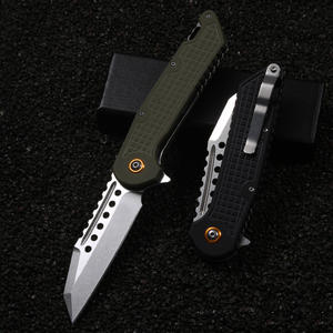 Manico personalizzato in alluminio nero all'ingrosso in acciaio inox tasca tattica all'aperto caccia campeggio sopravvivenza coltello pieghevole - Product Image 5