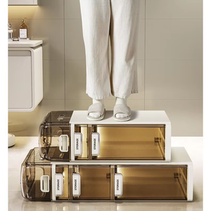 Meuble de rangement étroit en plastique imperméable pour salle de bain, type autoportant, moulé par injection, idéal pour petits espaces - Vente en gros à chaud - Product Image 4