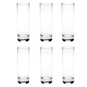 Juego de 6 Vasos de Agua de Vidrio Transparente de 220 ml de la Línea SCOZIA - Product Image 1