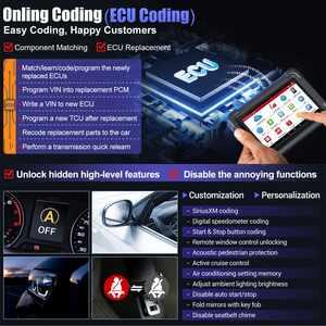 เครื่องมือ X431 ระบบควบคุมสองทิศทางแบบเต็มระบบสำหรับรถยนต์ OBD2 CANFD DOIP รองรับการเขียนโค้ด ฟรี 2 ปี X431 PRO3 Obd2 รองรับการรีเซ็ต 37+ รายการ - Product Image 2