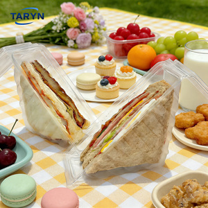 Contenedor Ecológico Transparente de Plástico para Almacenamiento de Alimentos, Caja Triangular para Empacar Rebanadas de Pastel y Sándwiches para Llevar - Product Image 5