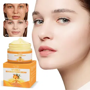 Creme hidratante anti-inflamatório para reparação de pele sensível, creme facial de espinheiro-marítimo com vitamina A E C para corrigir descoloração e brilho