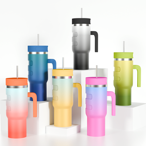 Wholesale Custom logo 40oz Insulated Double Wall Hot Cold Thermal Travel Coffee Mug Vacuum Stainless Steel Tumbler with Handle - Product Image 6