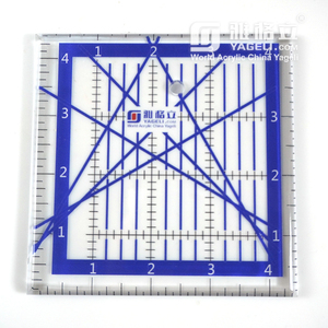 Règles à matelasser carrées en acrylique transparent YAGELI avec logo personnalisé, règle de couture sur mesure - Product Image 3