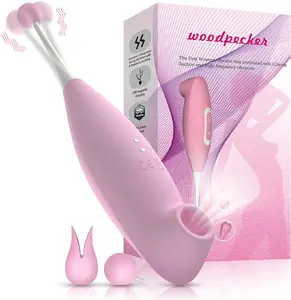 woodpecker vibrator 8 vibration sucking climax massager for woman g spot clitoral female fast orgasm two attachment heads
