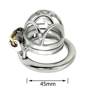 Jaula de Castidad Artificial de Acero Inoxidable con Cubierta para Pene Activa y Cierres Discretos, Juguetes Sexuales - Product Image 3