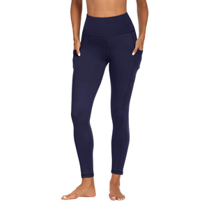 Wholesale Custom High Waisted Sports Workout Yoga Pants <b>Leggings</b> for Women Soft Polyester Gym Fitness <b>Leggings</b> <b>With</b> <b>Pocket</b> - Product Image 4