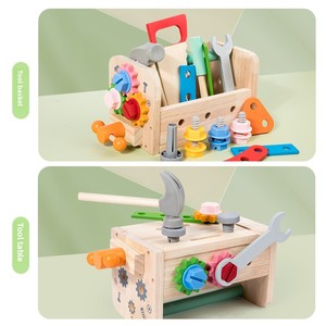 Juguete Educativo <span class=keywords><strong>de</strong></span> Madera para la Primera Infancia, <span class=keywords><strong>Caja</strong></span> <span class=keywords><strong>de</strong></span> <span class=keywords><strong>Herramientas</strong></span> Portátil con Tuercas Desmontables, Juego <span class=keywords><strong>de</strong></span> Reparación con Tornillos para Niños <span class=keywords><strong>de</strong></span> 0 a 24 Meses - Product Image 4