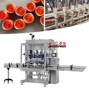 Solidpack Auto Tomato Paste Food Can Bottle Line Filling Machine Piston Filler For Ketchup