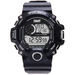 酷潮流经典5ATM手表低价塑料计时手表日期闹钟数字手表