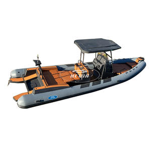 高品質7.6m/25フィート船外機アルミ製釣りボート、最大8人乗り、スポーツ高速760リブボート - Product Image 5