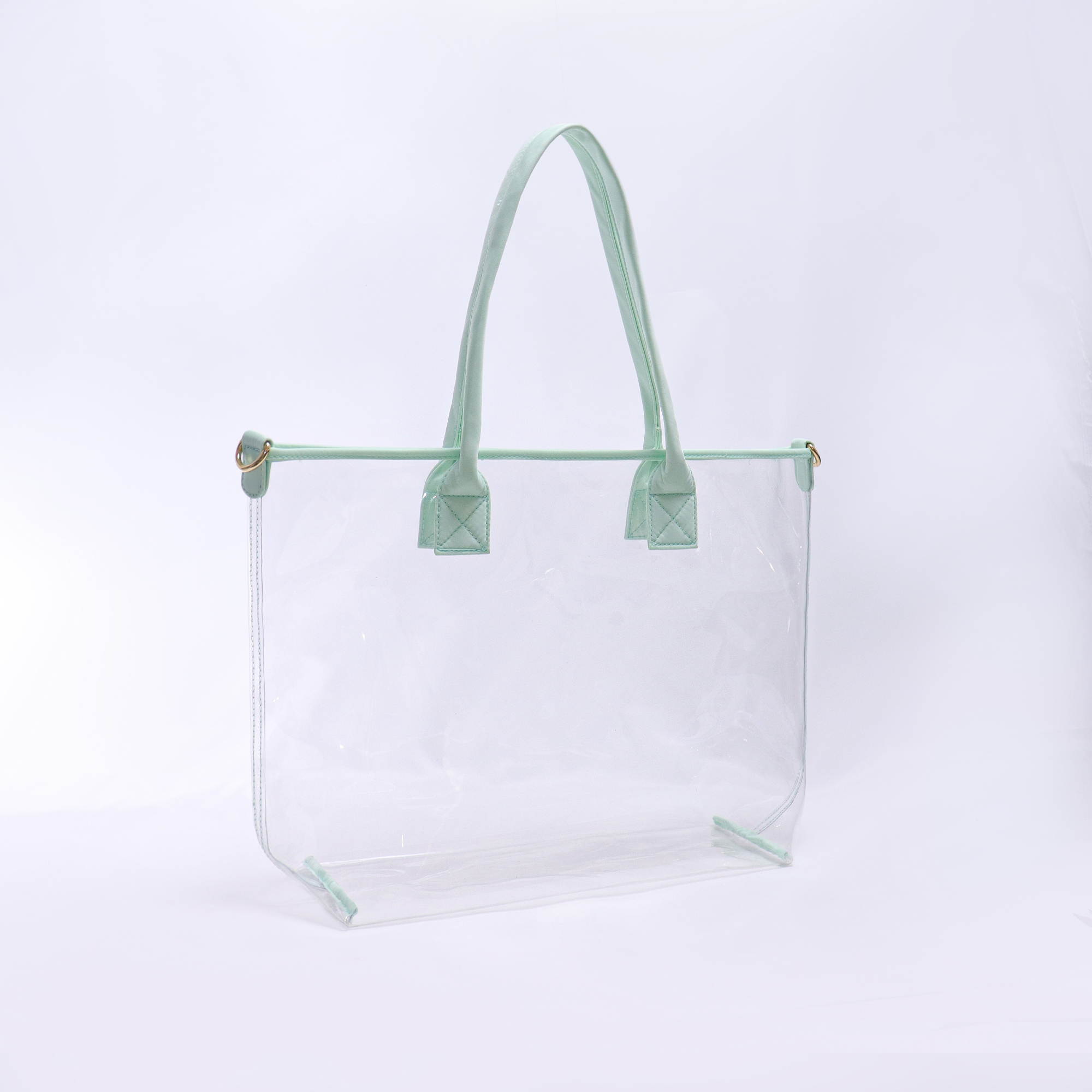 Borsa Tote trasparente alla menta