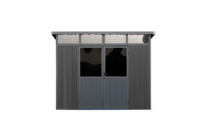 <span class=keywords><strong>Casetta</strong></span> da Giardino Serie M in Vendita, 2.8Mx2.2M 9'x 7', Resistente all'Acqua, Tetto a Spiovente, Pannello WPC + <span class=keywords><strong>Alluminio</strong></span> con Telaio in Legno - Product Image 2