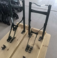 Ensemble table et banc pliables en bois de sapin massif avec support métallique renforcé pour l'extérieur, le jardin, la terrasse, le restaurant