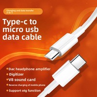 Câble de charge rapide Type-C vers Micro, adaptateur de câble de données Micro B vers Type-C