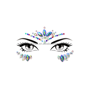 Shinein adhésif pierres précieuses visage bijou autocollant temporaire <span class=keywords><strong>diamant</strong></span> strass visage gemme autocollant pour <span class=keywords><strong>femme</strong></span> acrylique <span class=keywords><strong>tatouage</strong></span> autocollant - Product Image 2