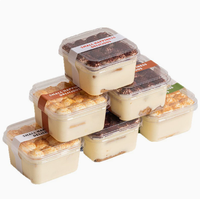 Nouvelle vente en gros directe d'usine 2026 – Gobelets en plastique PS transparents jetables de haute qualité pour desserts, forme carrée/rectangulaire, logo personnalisé